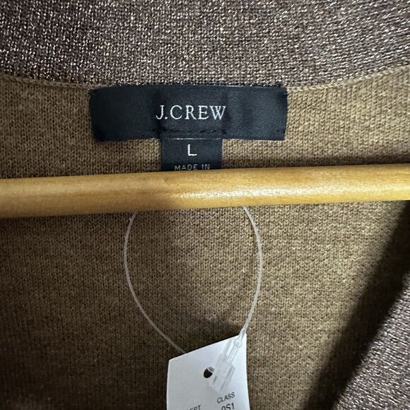 New Jcrew Crossover Gold-Flecked Jumpsuit Romper Overall Brown Size Large - Picture 5 of 11